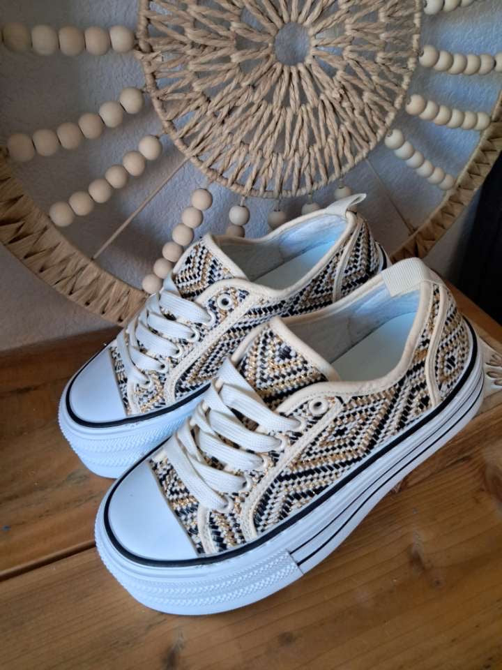 Baskets Tressé chic Noir