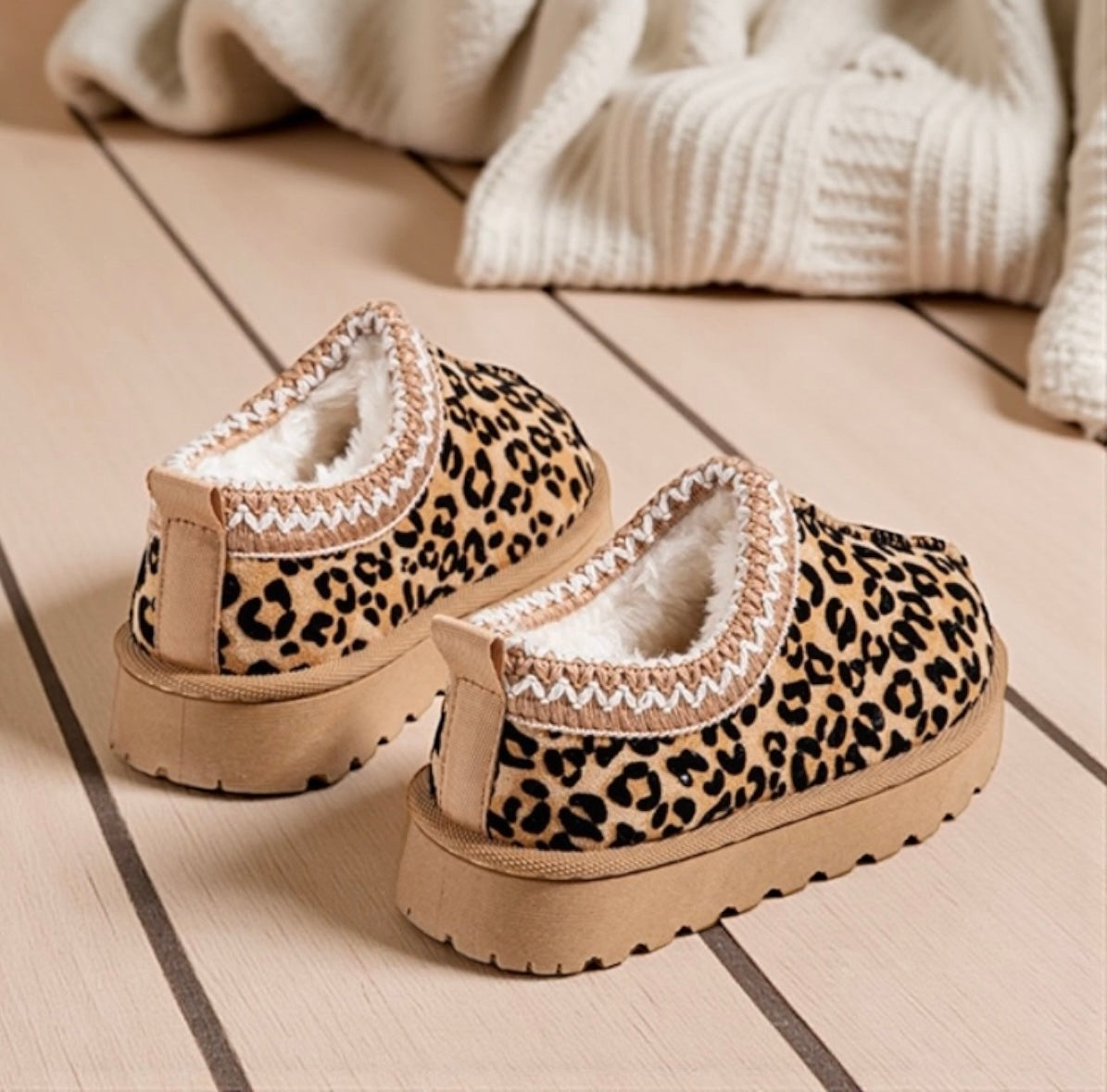 Mules léopard Douillettes