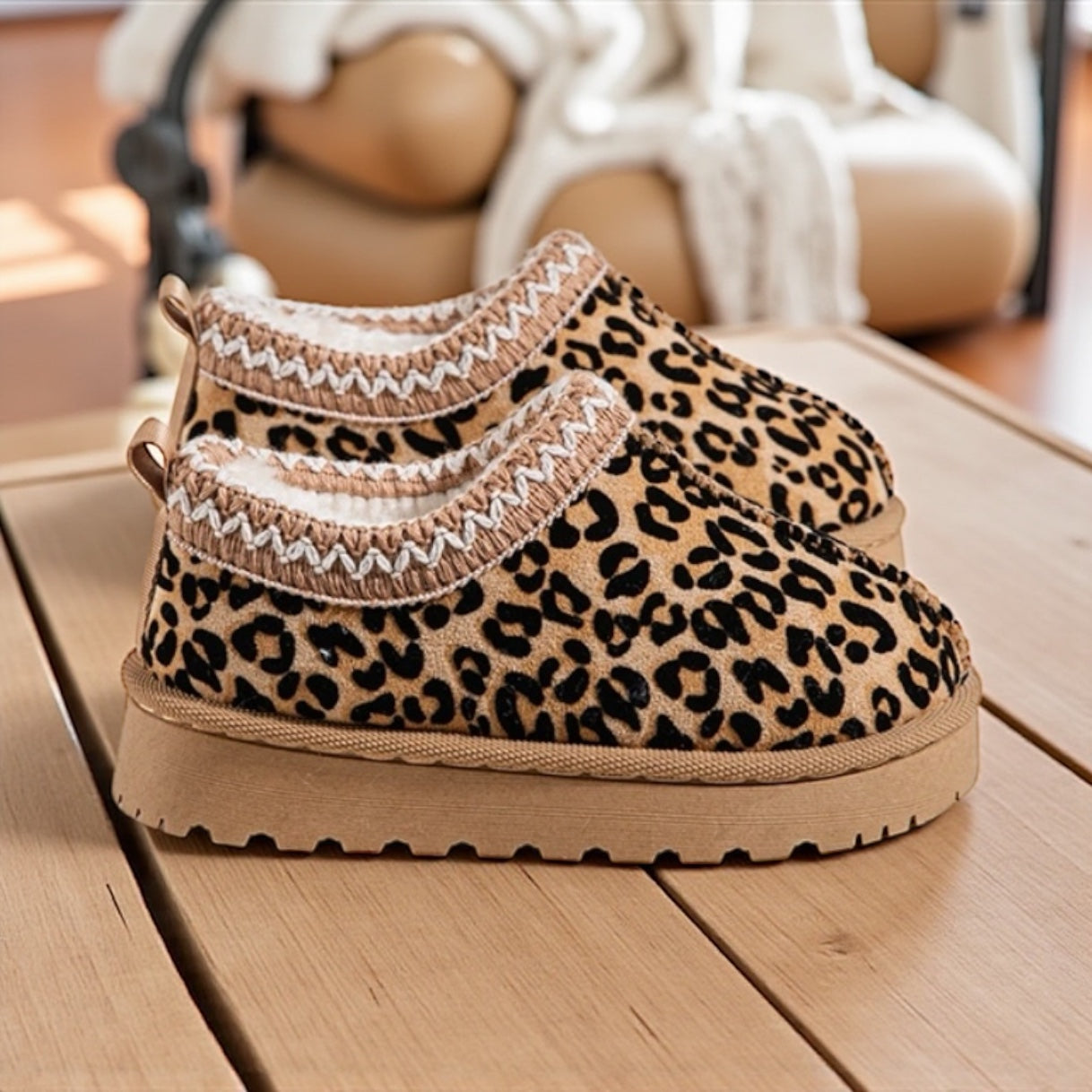 Mules léopard Douillettes